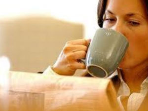 Lady Drinking Tea
