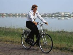Woman ride cycle