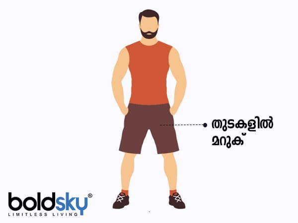 തുടകളില് മറുക്