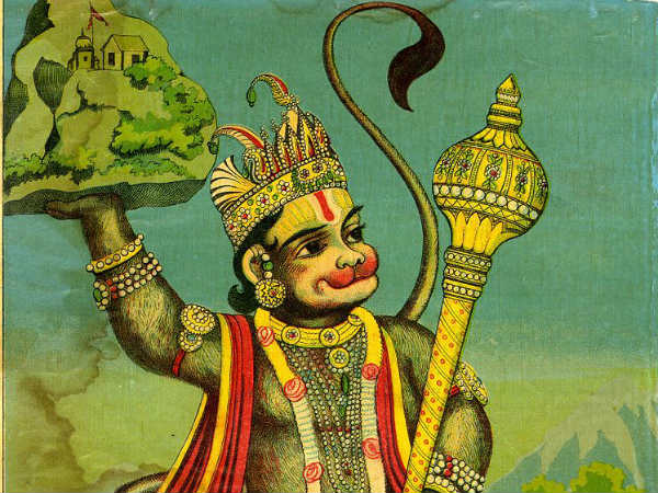 സഞ്ജീവനി വഹിക്കുന്ന ഹനുമാന്