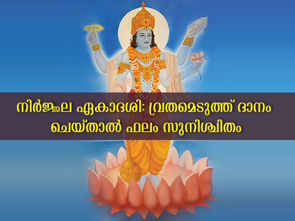 Nirjala Ekadashi Daan List Of Things To Donate On Nirjala Ekadashi In Malayalam